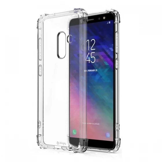 Blogy Galaxy A6 Plus ile Uyumlu Crystal Fit Kılıf Crystal Clear - 1