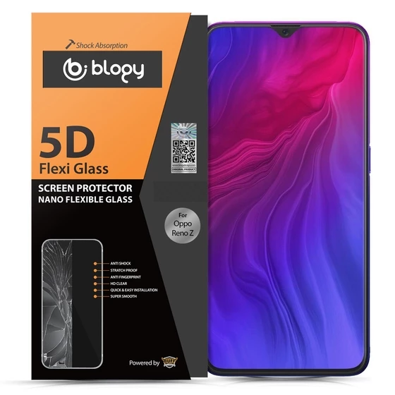 Blogy Reno Z ile Uyumlu Flexi 5D Ekran Koruyucu - 2