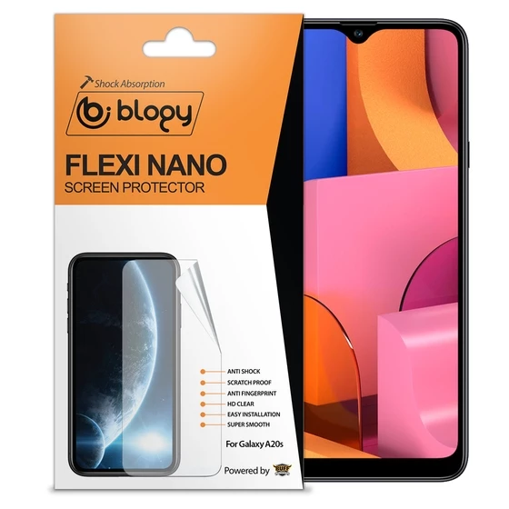 Blogy Flexi Nano Galaxy A20s ile Uyumlu Ekran Koruyucu - 2