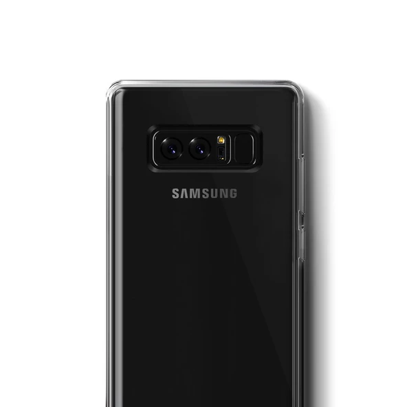 Buff Galaxy Note 8 ile Uyumlu Air Hybrid Kılıf Smoke Black - 5