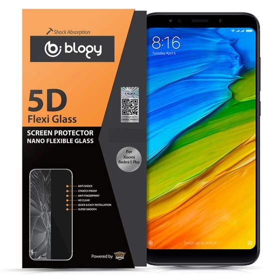 Blogy Redmi 5 Plus ile Uyumlu Flexi 5D Ekran Koruyucu - 2
