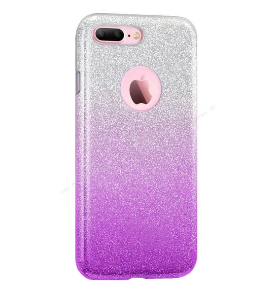 Blogy iPhone 8/7 ile Uyumlu Silikon Simli Kılıf - 1