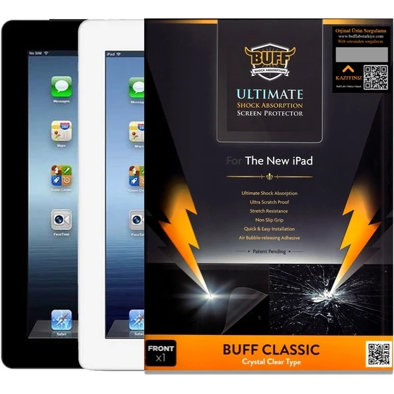 Buff iPad / iPad 2 / iPad 4 ile Uyumlu Ekran Koruyucu ürün görseli