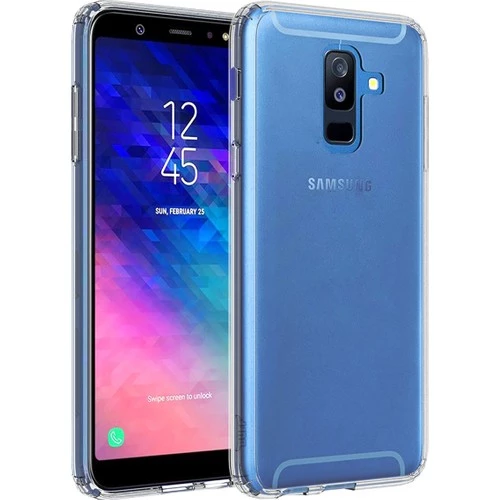 Buff Galaxy A6 Plus 2018 ile Uyumlu Air Hybrid Kılıf Crystal Clear