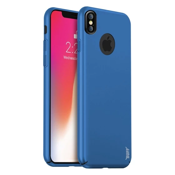 Buff iPhone X ile Uyumlu Slim Fit Kılıf Blue - 1