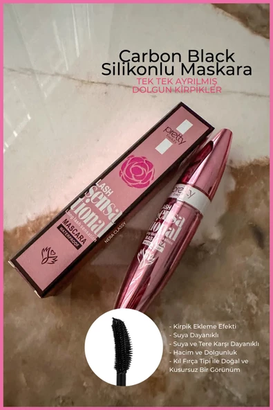 Pretty Beauty Lash Sensational Yelpaze Etkili Intense Siyah Maskara - 2