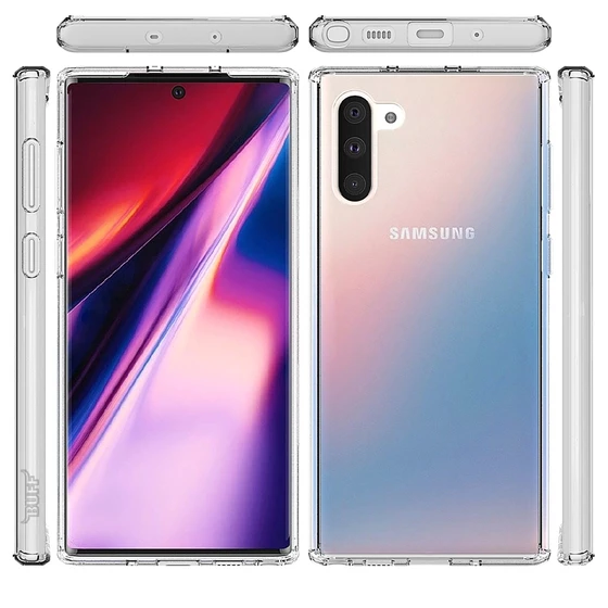 Buff Galaxy Note 10 ile Uyumlu Air Hybrid Kılıf Crystal Clear - 3