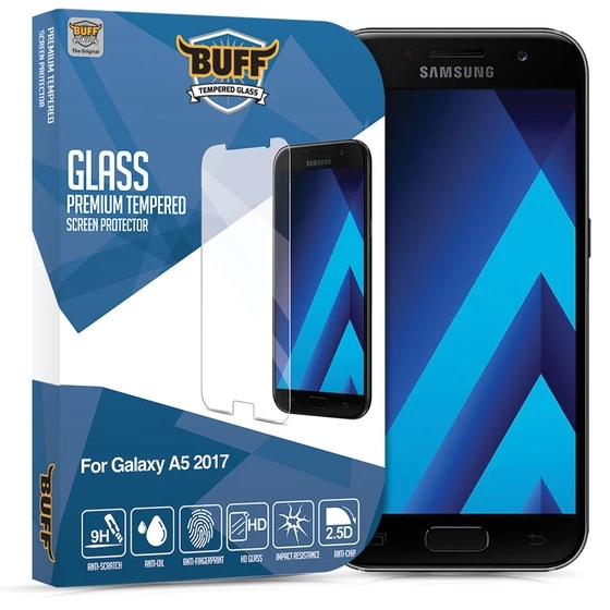 Buff Galaxy A5 2017 ile Uyumlu Glass Ekran Koruyucu