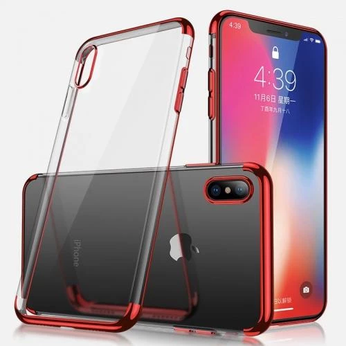 Zore iPhone XS Max ile Uyumlu Glitter Silikon Kılıf Kırmızı - 1
