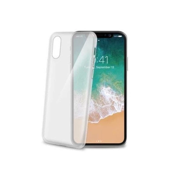 Celly GelSkin900 Tpu iPhone X ile Uyumlu Cep Telefonu Kılıfı Beyaz - 1