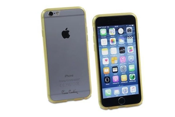Pierre Cardin iPhone 6 ile Uyumlu Silikon Arka Koruma Paneli Sarı PCZ-S05 - 3