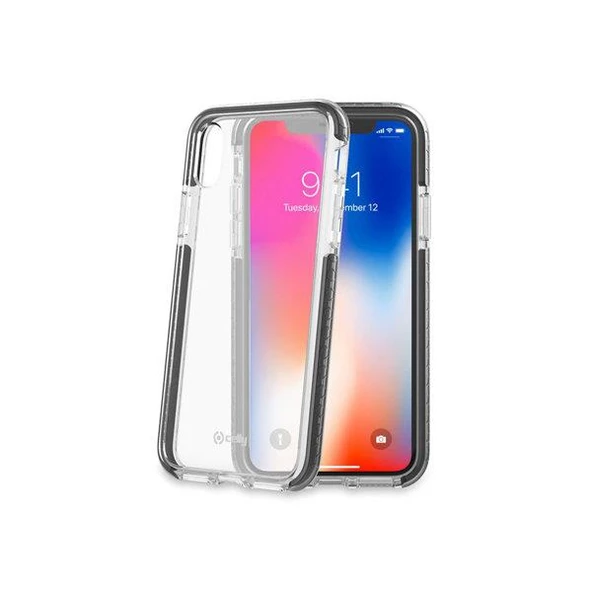 Celly Hexagon iPhone X ile Uyumlu Siyah Kılıf - 1