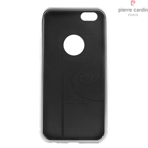 Pierre Cardin iPhone 6/6S ile Uyumlu Metal Çıtalı Arka Deri Kılıf Siyah PCT-P04 - 2