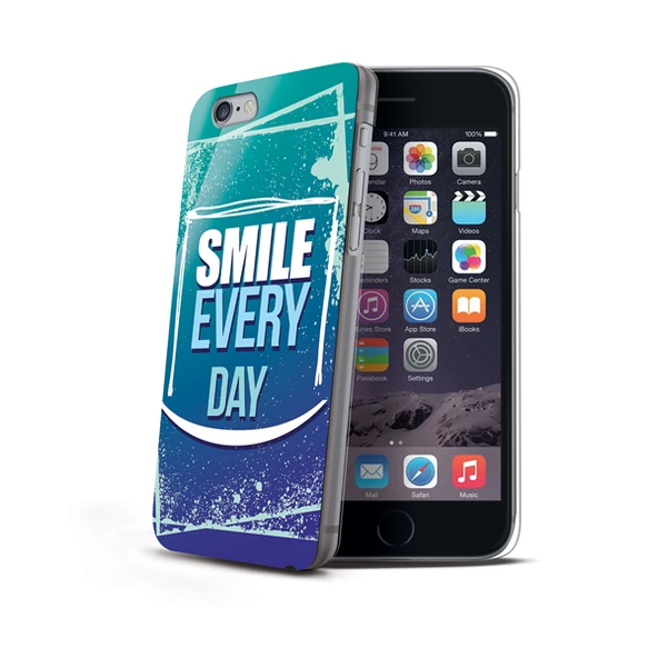 Celly iPhone 6 / 6S ile Uyumlu DesingAward Smile Desenli Sert Kılıf - 1