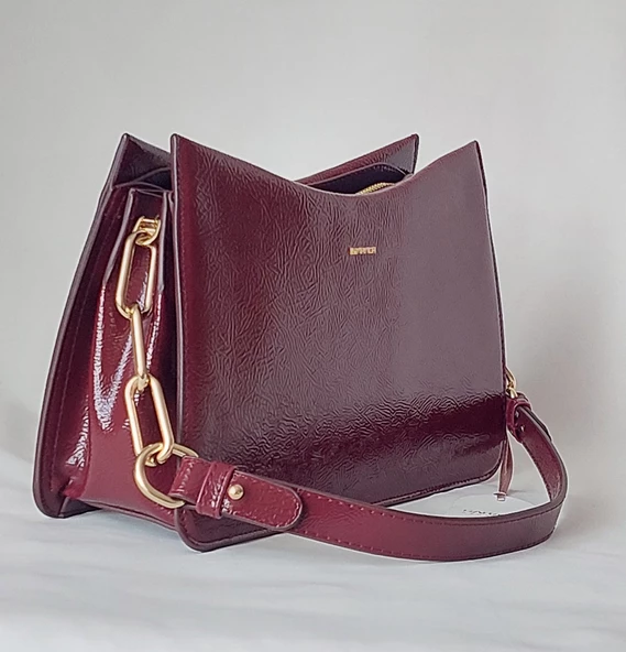 251RB751 Model Sarach Marka Bordo Renk Rugan Omuz Çantası - 2