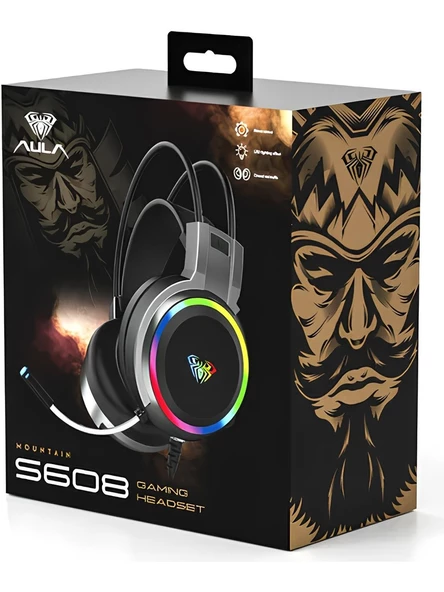 Aula S608 Rainbow 3.5mm + Usb-A Gaming Oyuncu Kulaklığı