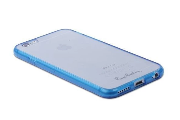 Pierre Cardin iPhone 6 ile Uyumlu Silikon Arka Koruma Paneli Mavi PCZ-S05 - Resim 4