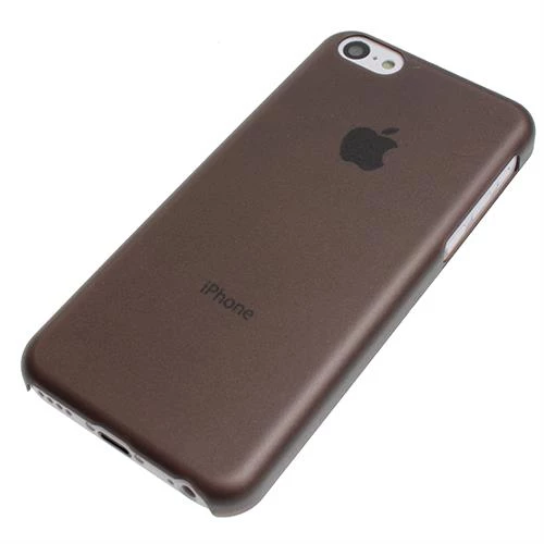 iPhone 5C ile Uyumlu 0,3mm Ultra Slim Sert Kauçuk Kılıf Gri - 2