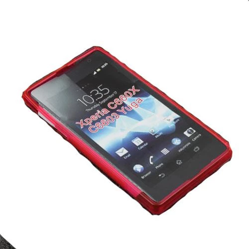 Xperia Z ile Uyumlu S Desenli Silikon Kılıf Pembe - 2