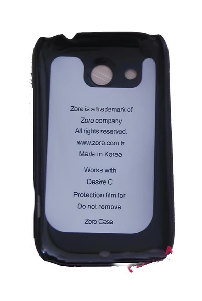 Desire C ile Uyumlu Parlak Sert Kauçuk Kılıf Siyah Renk - Resim 2