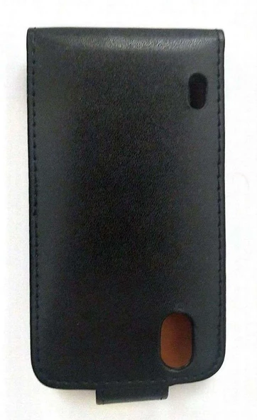 Optimus Black P970 ile Uyumlu Kapaklı Deri Kılıf Siyah - 1