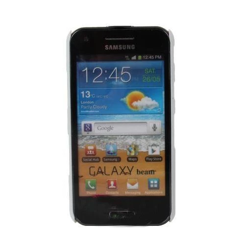 Galaxy Beam i8530 ile Uyumlu Sert Kauçuk Kılıf Beyaz Renk - Resim 2