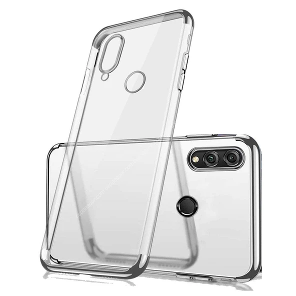 Zore Redmi Note 7 ile Uyumlu Glitter Silikon Kılıf Gümüş ürün görseli