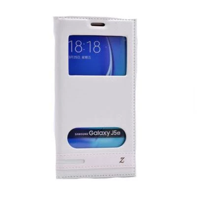 Galaxy S7 ile Uyumlu Elite Serisi Pencereli Kapaklı Kılıf Beyaz - 1