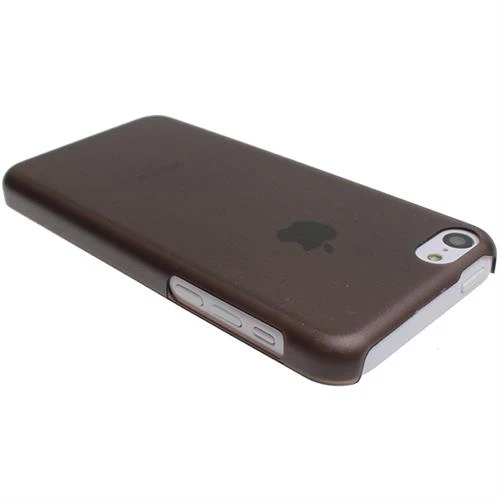 iPhone 5C ile Uyumlu 0,3mm Ultra Slim Sert Kauçuk Kılıf Gri - 1