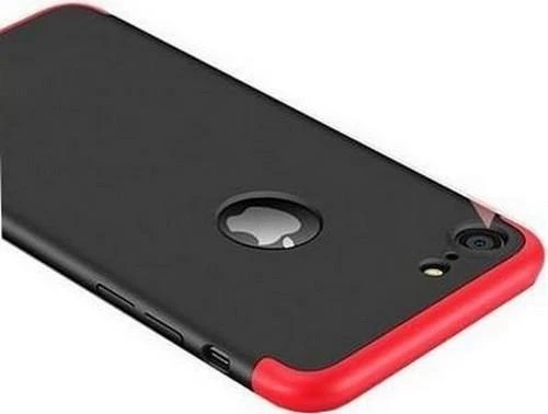 Zore iPhone 8 ile Uyumlu Ays Sert Kılıf Kırmızı Siyah - 1