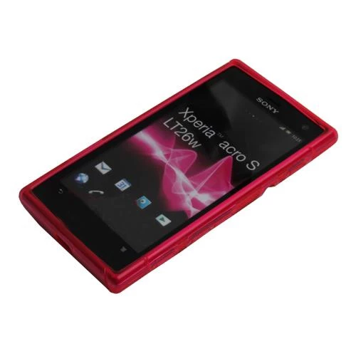 Xperia Acro ile Uyumlu S Desenli Şeffaf Silikon Kılıf Pembe Renk - 2