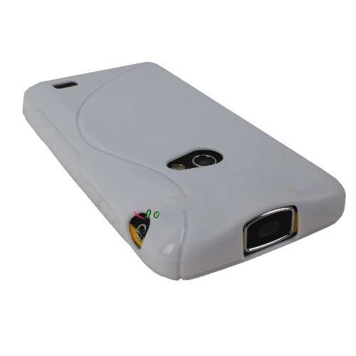 Galaxy Beam i8530 ile Uyumlu S Desenli Şeffaf Silikon Kılıf Beyaz Renk - 1