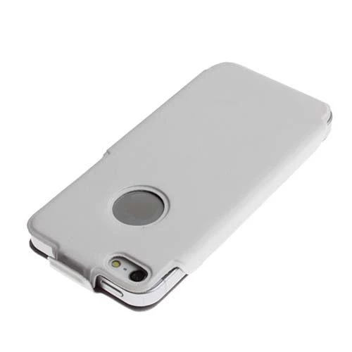 iPhone SE/5S/5 ile Uyumlu Kaliteli Dik Model Deri Kılıf Beyaz - 2