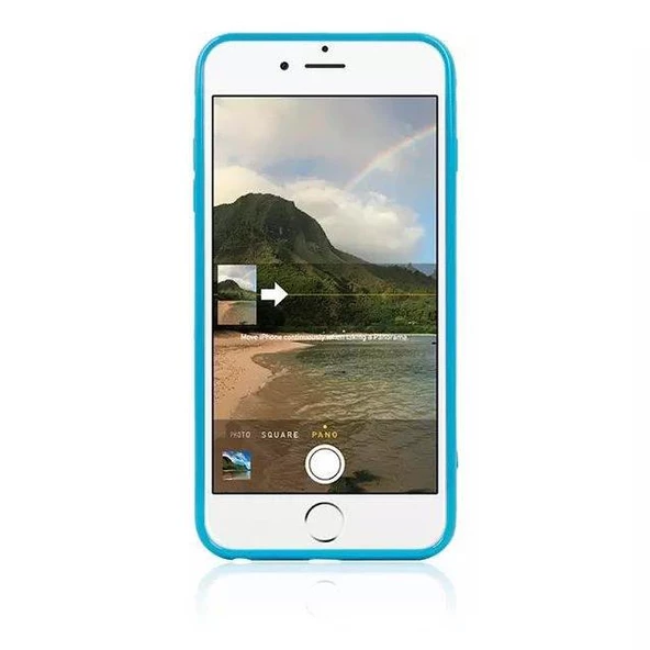 iPhone 6S Plus/6 Plus ile Uyumlu Nokta Desen Silikon Kılıf Mavi - 2