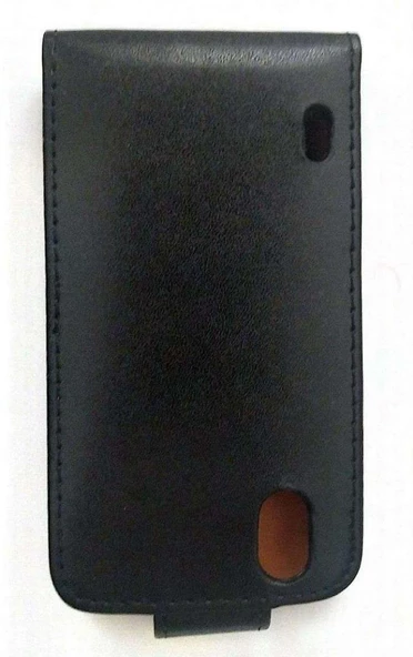 Optimus Black P970 ile Uyumlu Kapaklı Deri Kılıf Siyah - 2