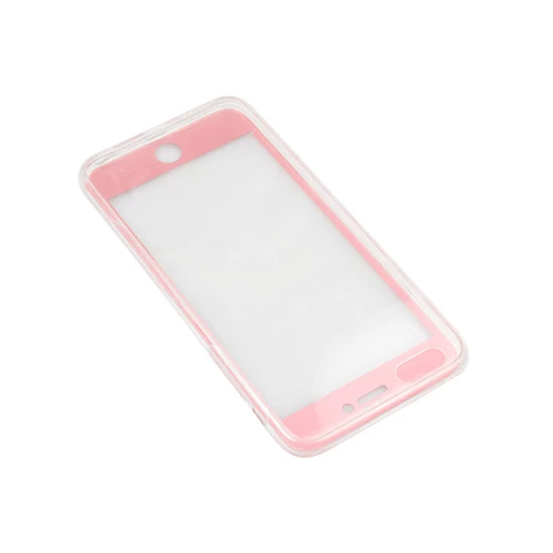 iPhone 7 Plus ile Uyumlu Kılıf 360 Full Kaplama Silikon Pembe - 2