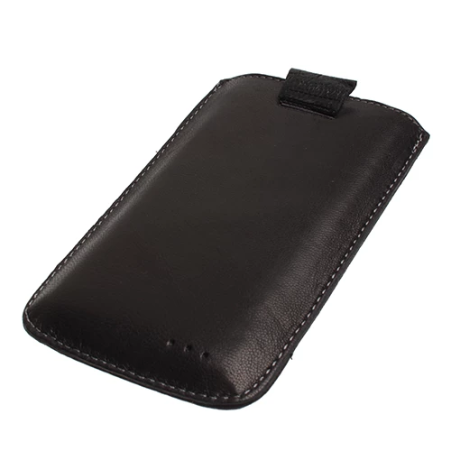 Lumia 525 ile Uyumlu Çekmeli Deri Kılıf Siyah - Resim 2