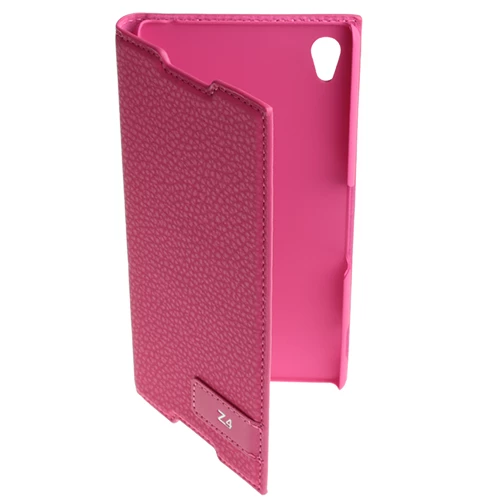 Xperia Z3 Plus ile Uyumlu Kılıf Safir Serisi Kapaklı Pembe - Resim 3