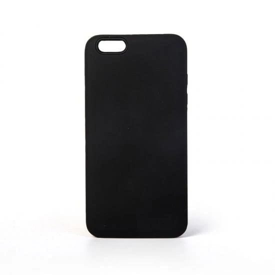 iPhone 6/6S ile Uyumlu Rubber Kılıf Siyah - 1