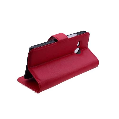 One M8 Mini ile Uyumlu Yan Model Kartlıklı Cüzdanlı Kılıf Kırmızı - 3