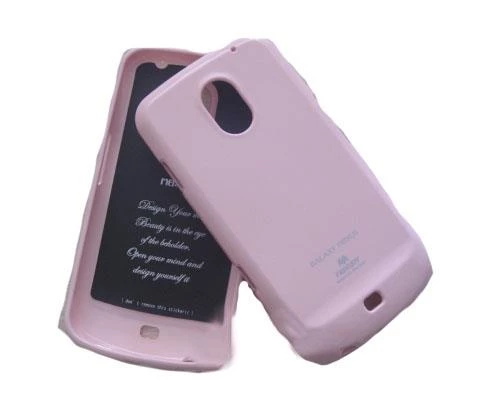 Galaxy Nexus i9250 ile Uyumlu Mercury Parlak Silikon Kılıf Açık Pembe Renk - 1