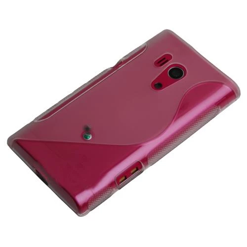 Xperia Acro ile Uyumlu S Desenli Şeffaf Silikon Kılıf Beyaz Renk - 1