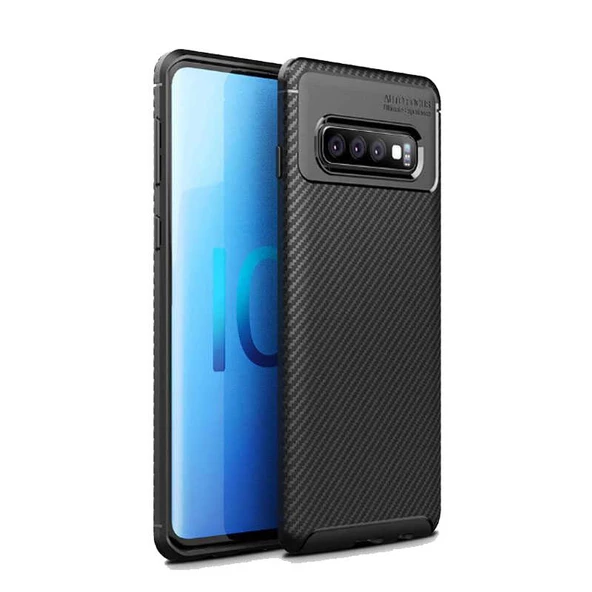 Zore Galaxy S10+ Plus ile Uyumlu Negro Silikon Kılıf Siyah