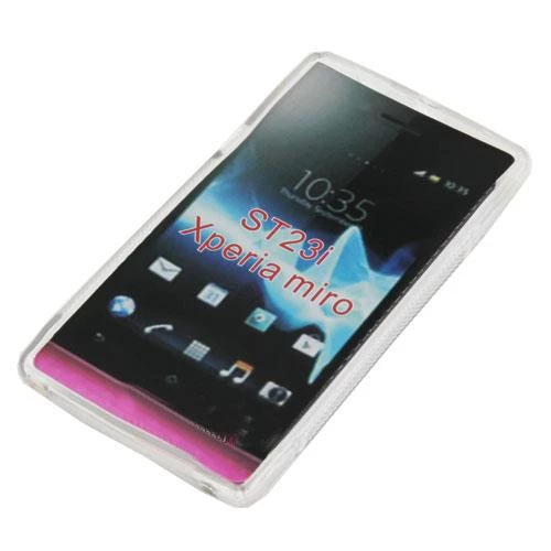 Xperia Miro ile Uyumlu Şeffaf Silikon Kılıf Beyaz Renk - 2