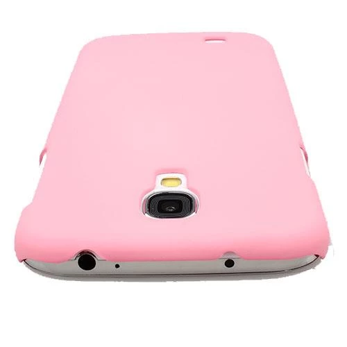 Galaxy S4 i9500 ile Uyumlu Sert Kauçuk Kılıf Pembe Renk - Resim 3