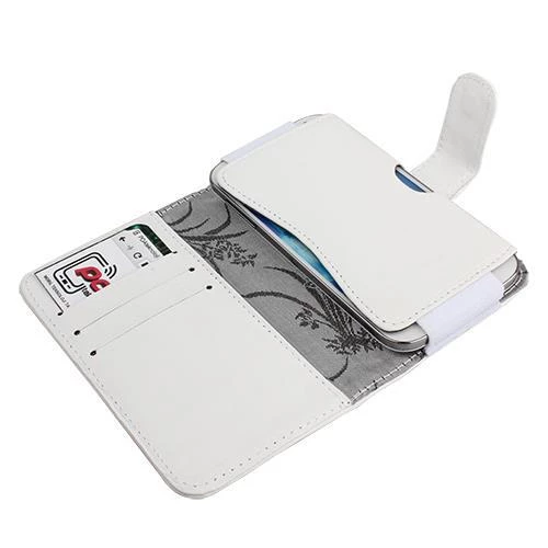 Xperia Z ile Uyumlu Yan ile Uyumlu Kapaklı Cüzdanlı Kart Bölmeli Deri Kılıf Beyaz Renk ürün görseli
