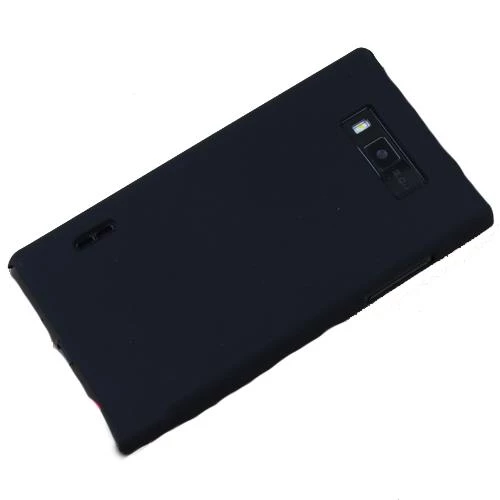 Optimus L7 ile Uyumlu Sert Kauçuk Kılıf Siyah - 3