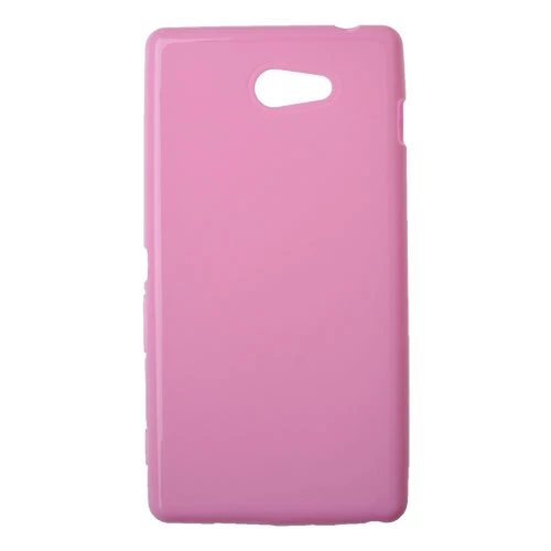 Xperia M2 Dual ile Uyumlu Silikon Kılıf Açık Pembe