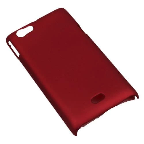 Xperia Miro ile Uyumlu Sert Kauçuk Kılıf Kırmızı - Resim 3