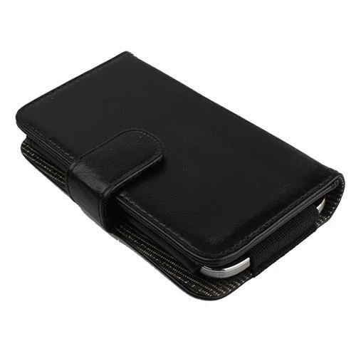 Xperia Z ile Uyumlu Yan Kapaklı Cüzdanlı Kart Bölmeli Deri Kılıf Siyah Renk - 2